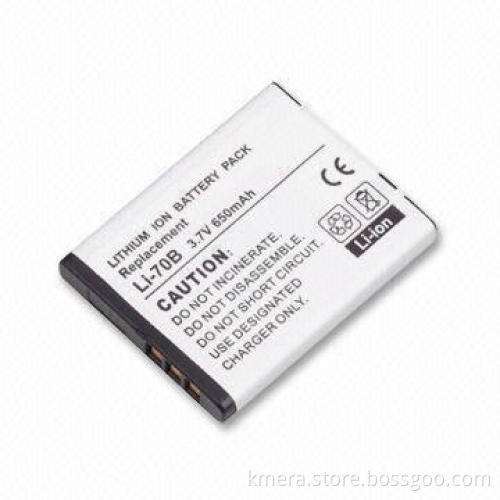 Digital Camera Battery with 650mAh Capacity and 3.7V Voltage